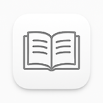 Open book icon representing ENSOUL AI Recorder transcription and summary feature for notes and study materials