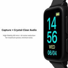 ENSOUL ProWatch captures crystal-clear audio using 6D microphones and AI noise reduction for minimal background noise.