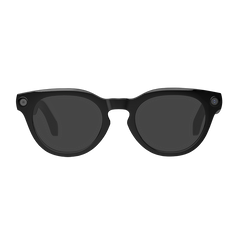 ENSOUL AI Glasses Original Edition front view — minimalist smart eyewear with camera and open-ear audio design