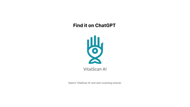 VitalScan AI logo – Find it on ChatGPT | Smart AI health scanning and analysis app by ENSOUL